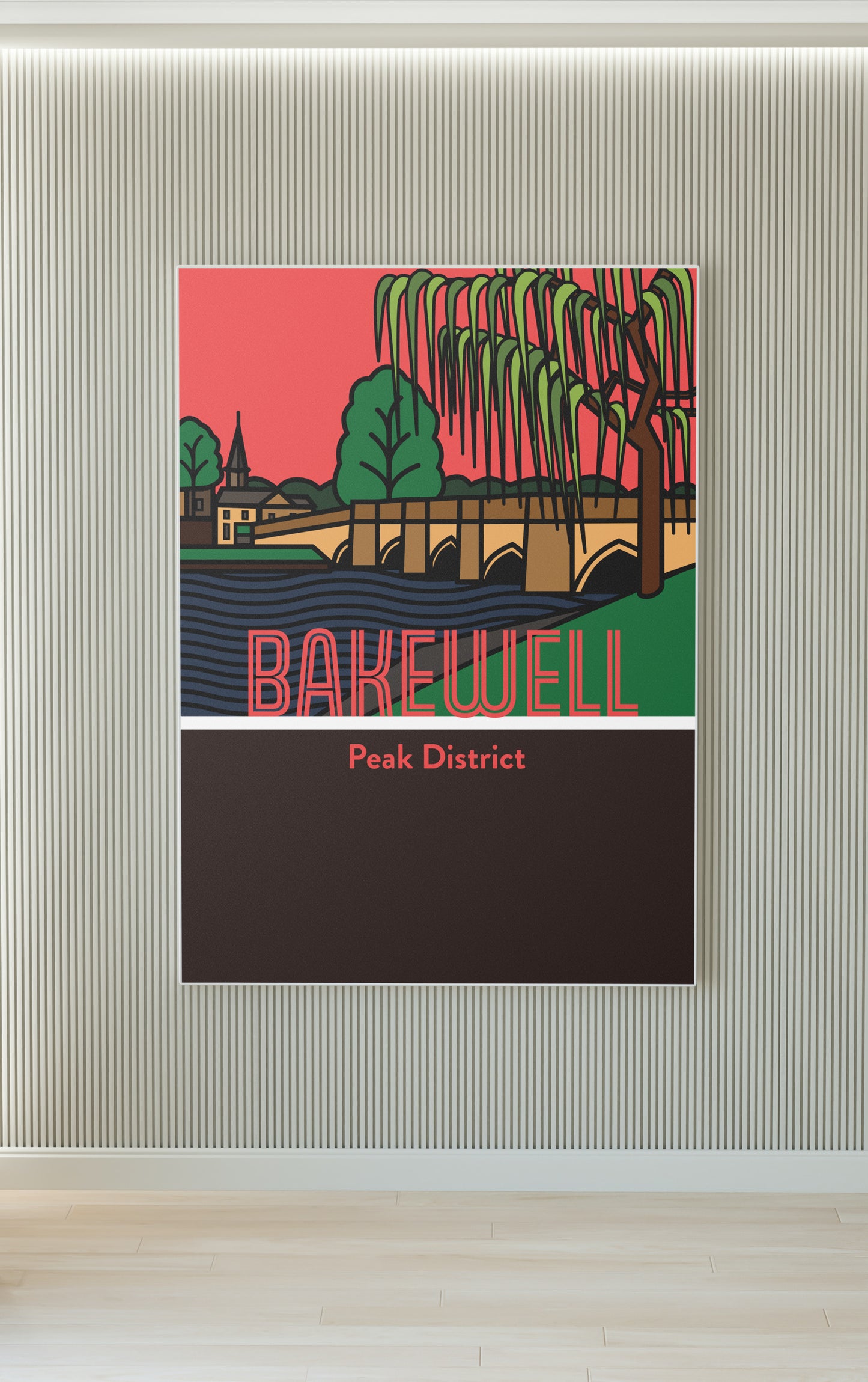 Bakewell Peak District Art Print | Illustrated Travel Poster