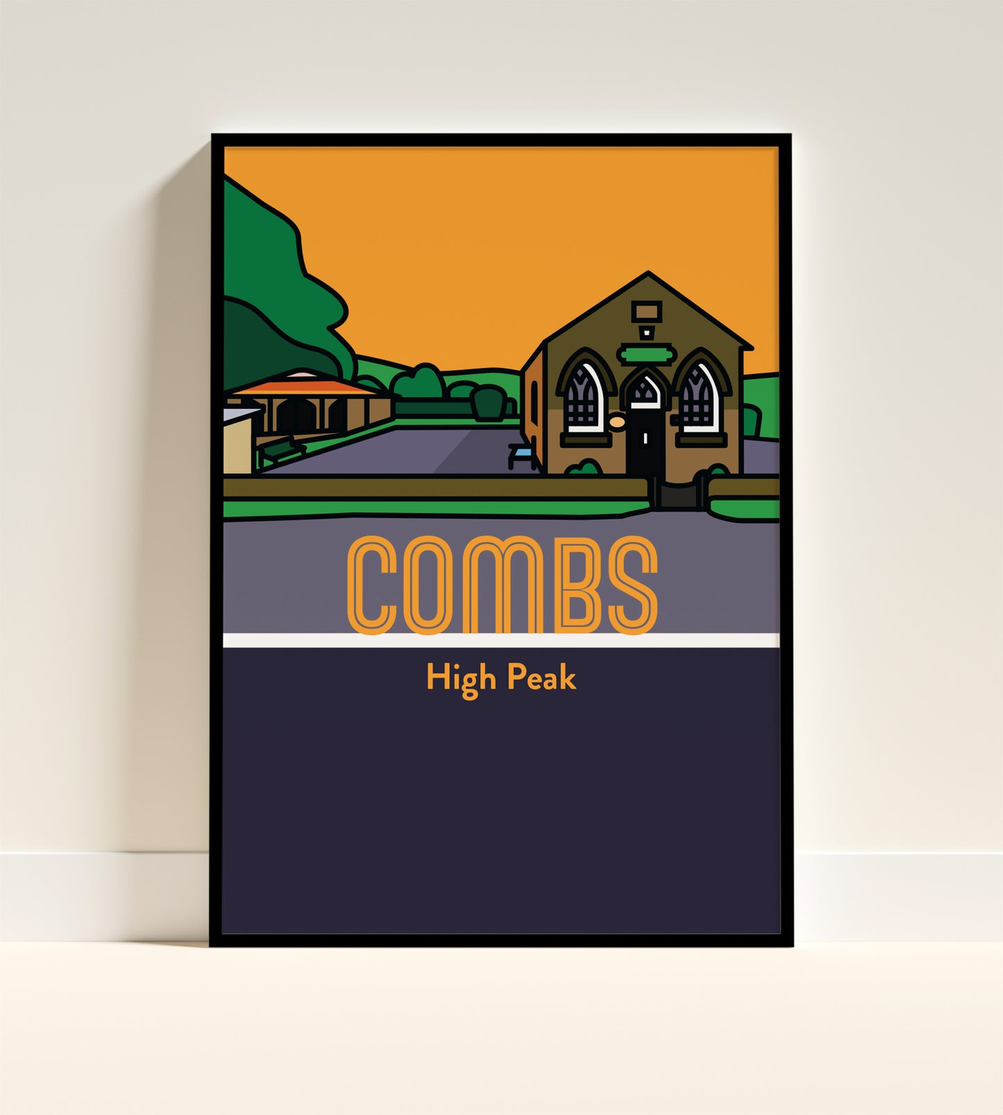 Combs High Peak Art Print | Illustrated Travel Poster