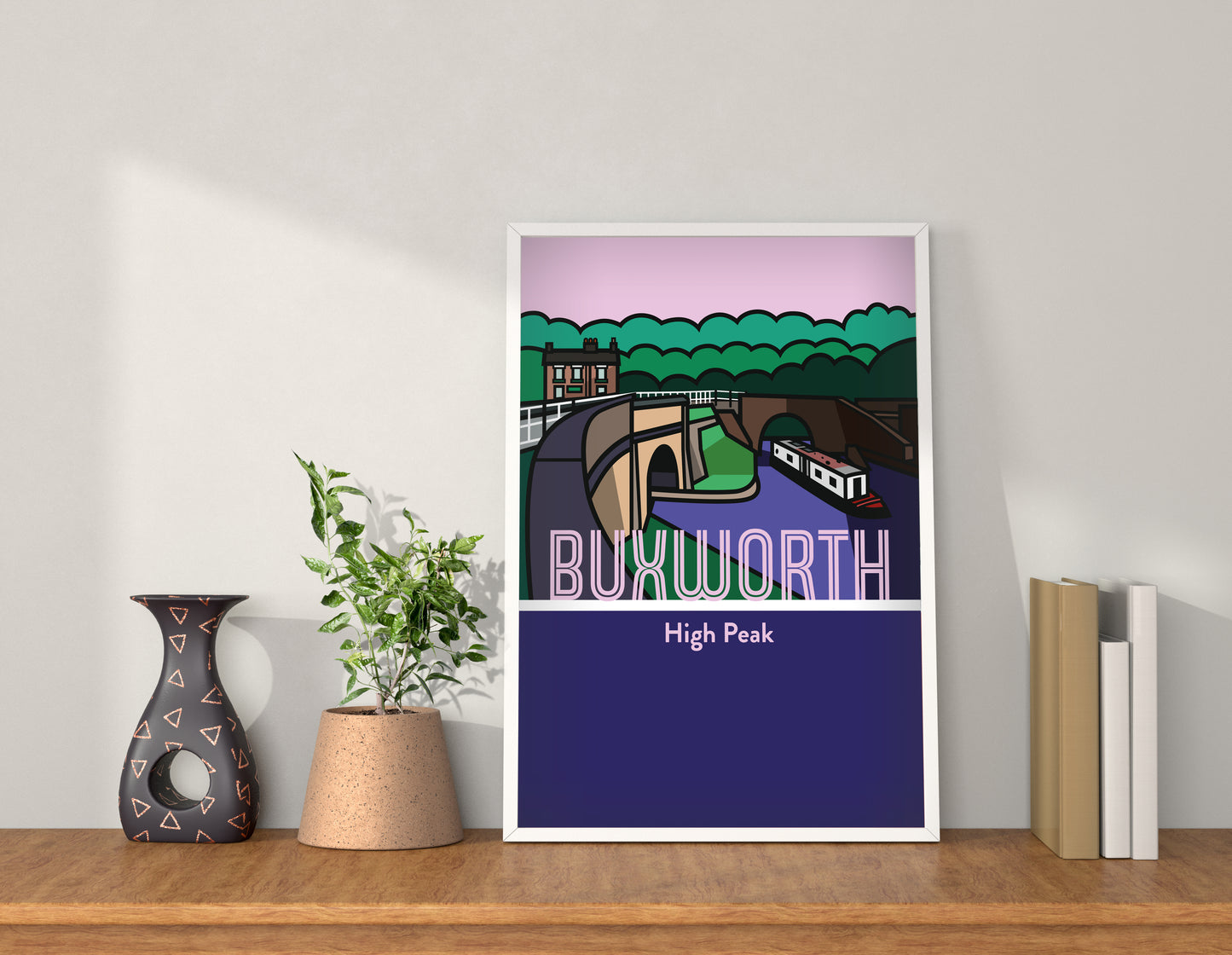 Buxworth Bugsworth Basin High Peak Art Print | Illustrated Travel Poster