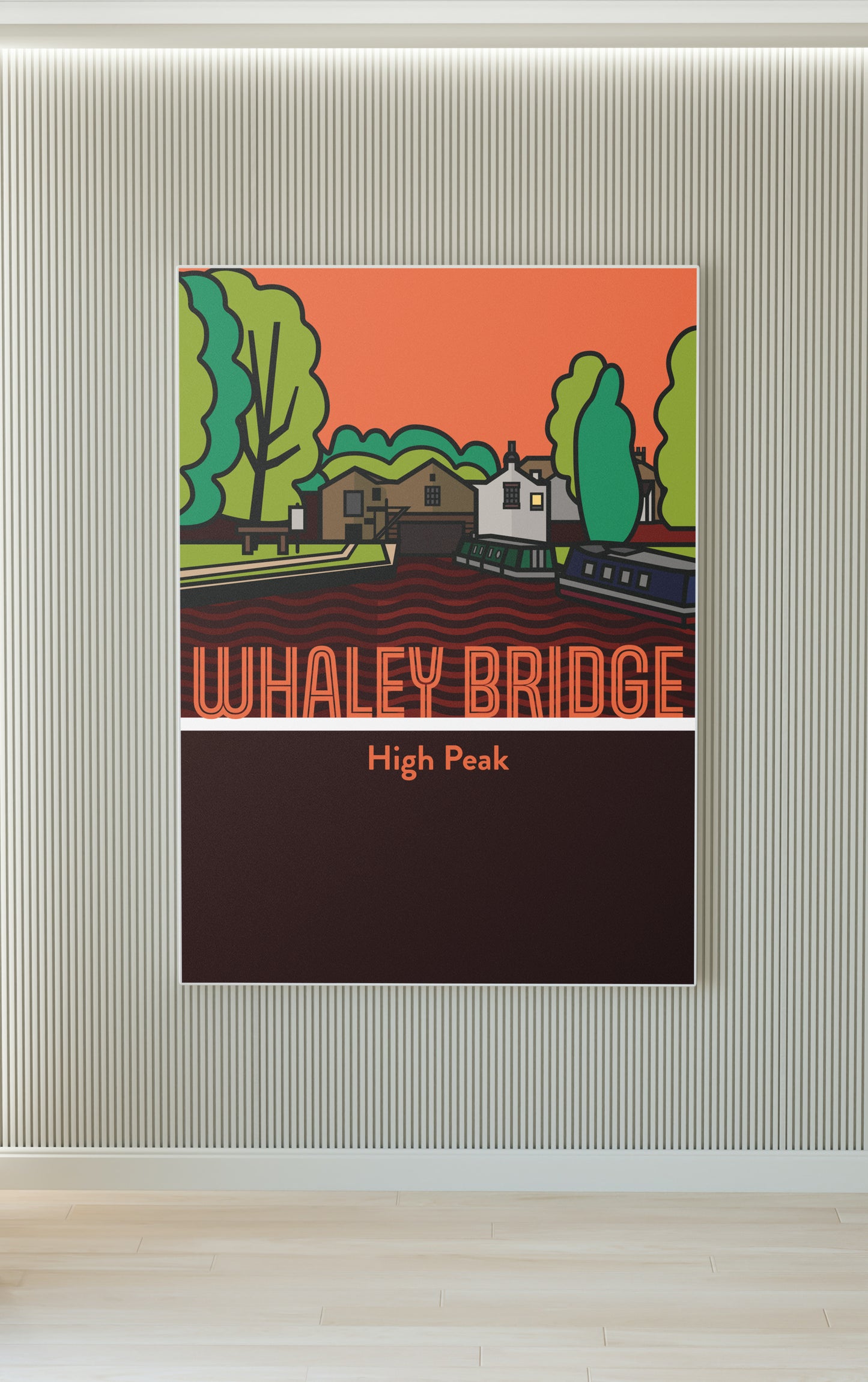 Whaley Bridge High Peak Art Print | Illustrated Travel Poster