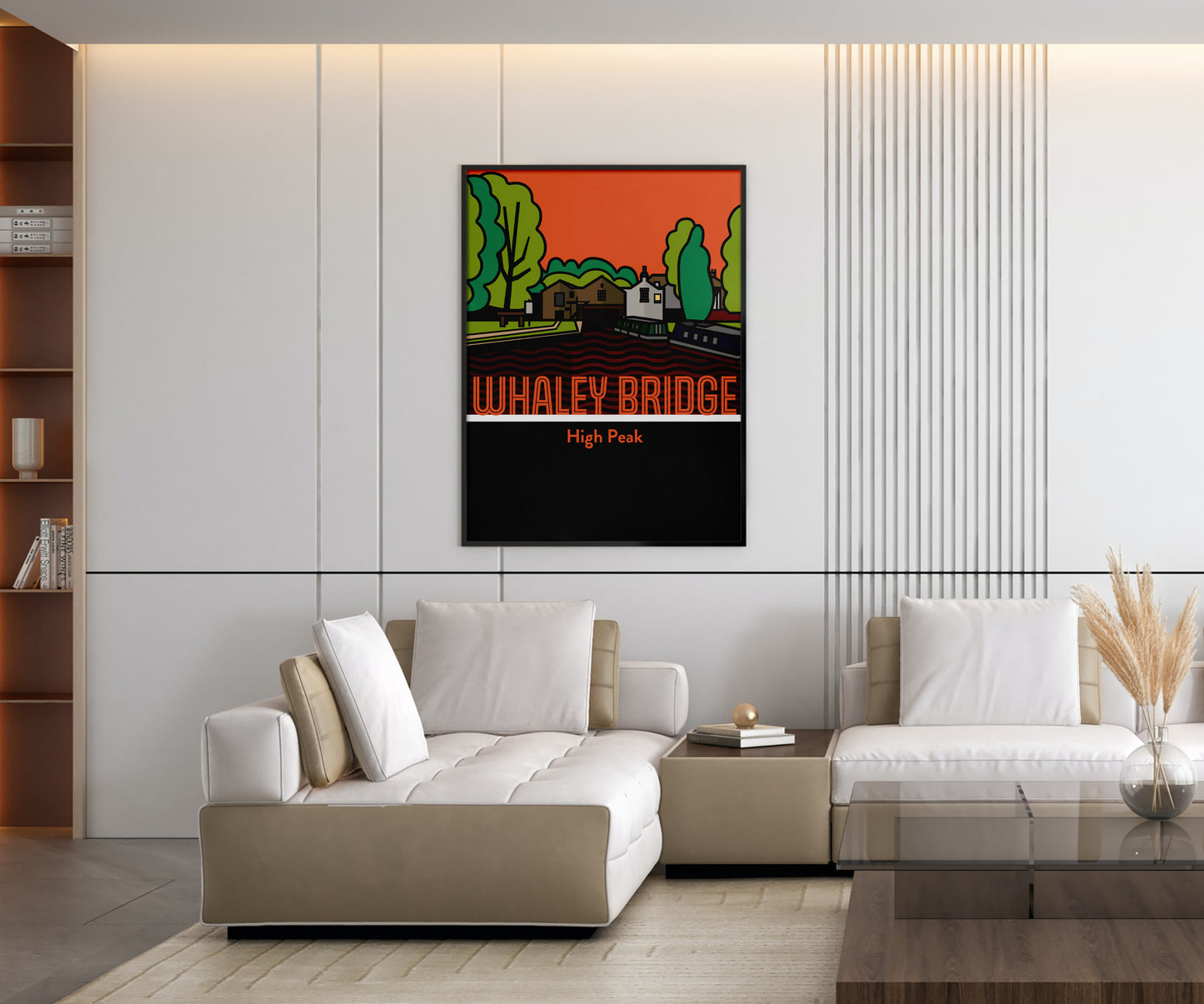 Whaley Bridge High Peak Art Print | Illustrated Travel Poster