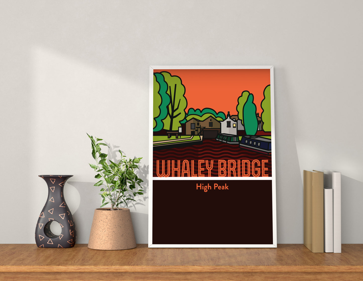 Whaley Bridge High Peak Art Print | Illustrated Travel Poster