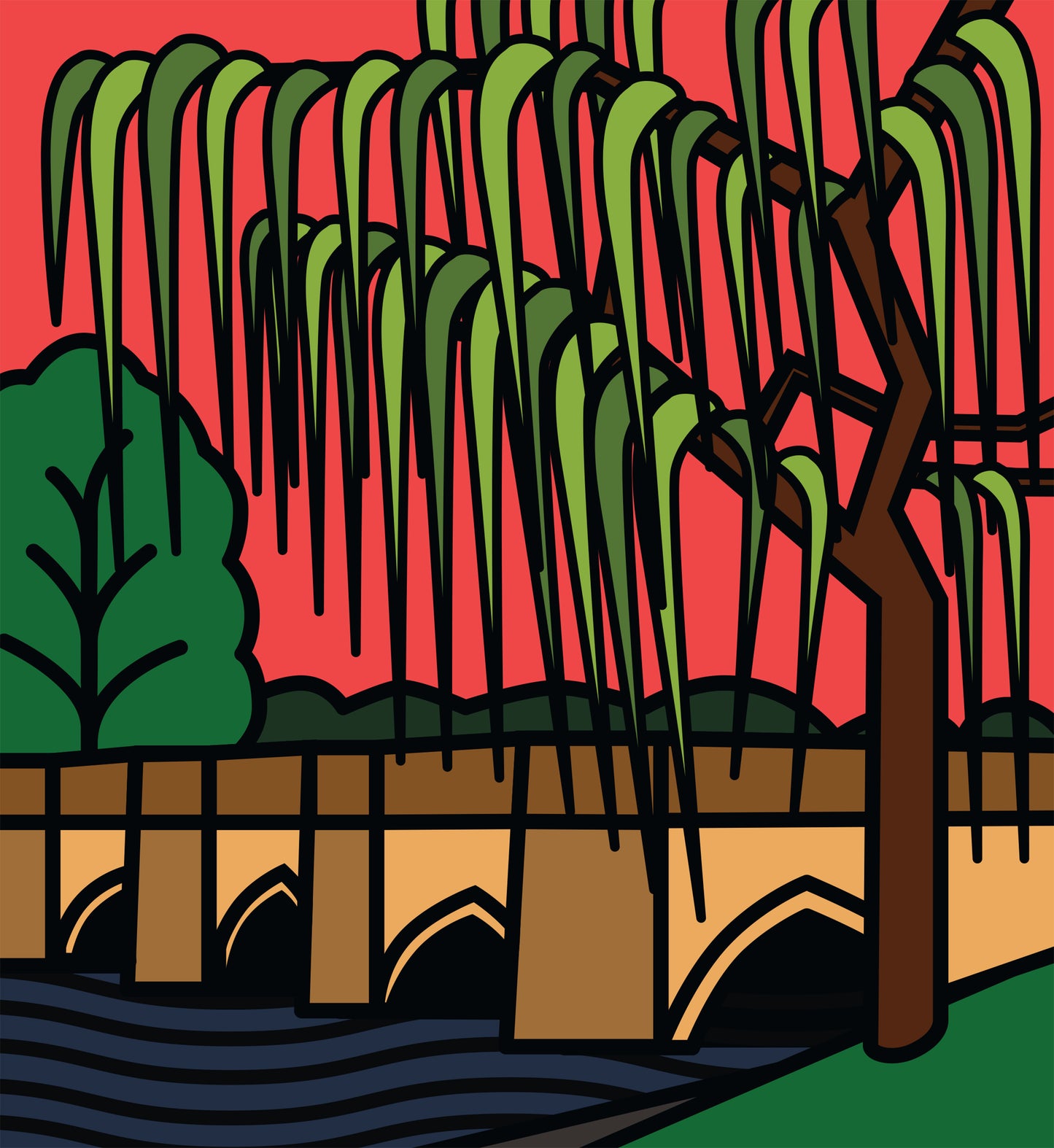 Bakewell Peak District Art Print | Illustrated Travel Poster
