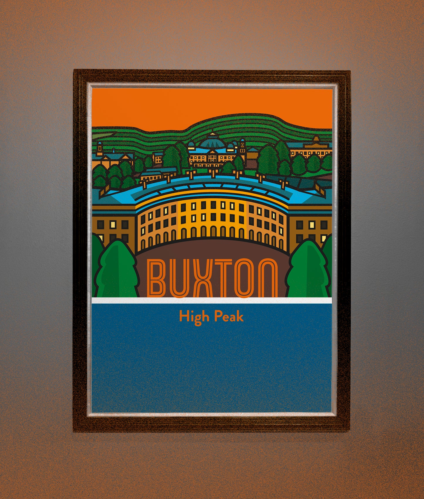 Buxton High Peak Art Print | Illustrated Travel Poster