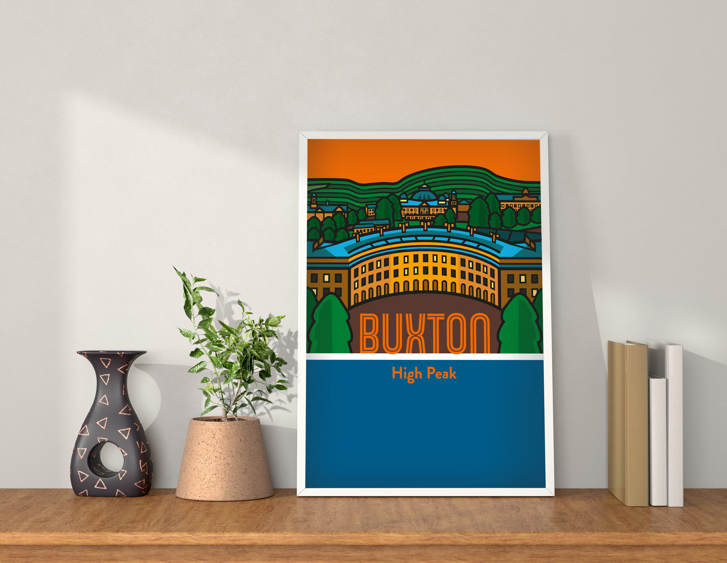Buxton High Peak Art Print | Illustrated Travel Poster