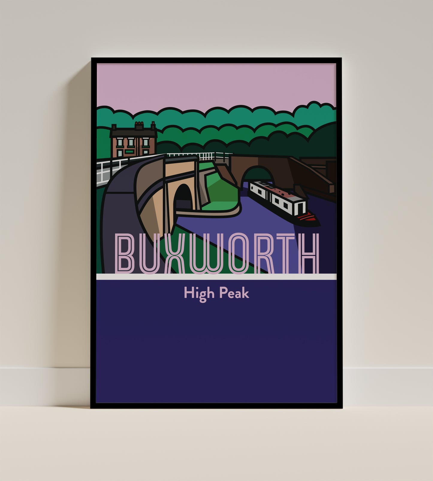 Buxworth Bugsworth Basin High Peak Art Print | Illustrated Travel Poster