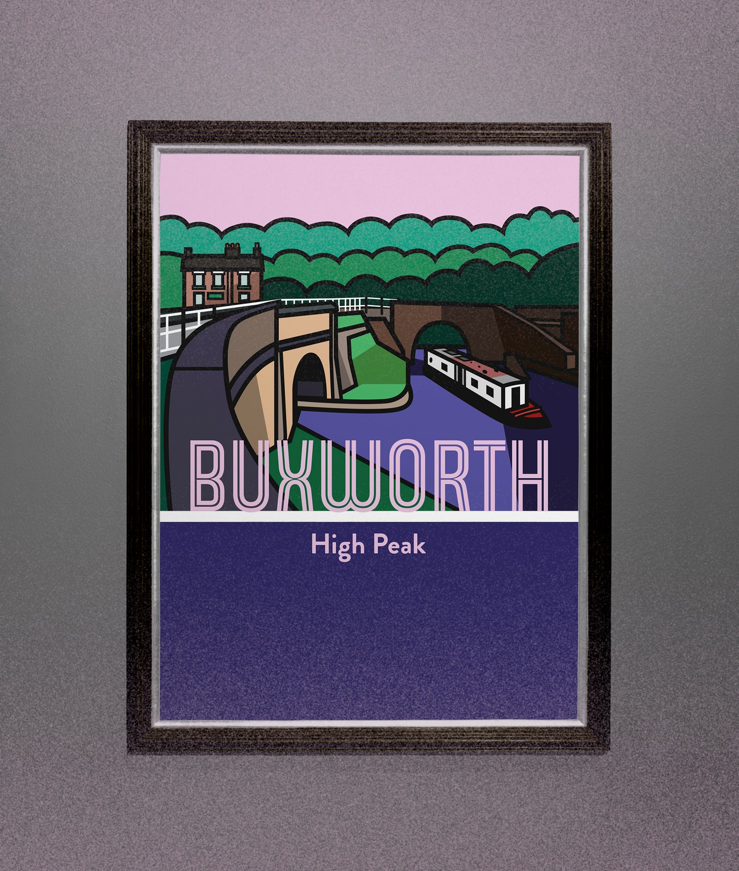 Buxworth Bugsworth Basin High Peak Art Print | Illustrated Travel Poster
