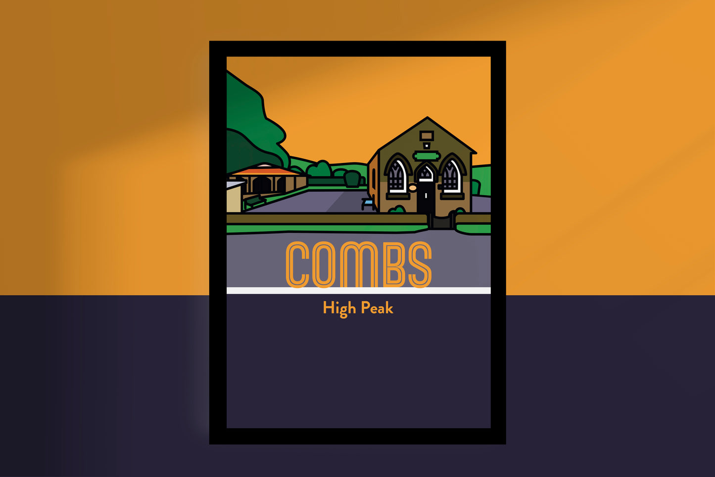 Combs High Peak Art Print | Illustrated Travel Poster