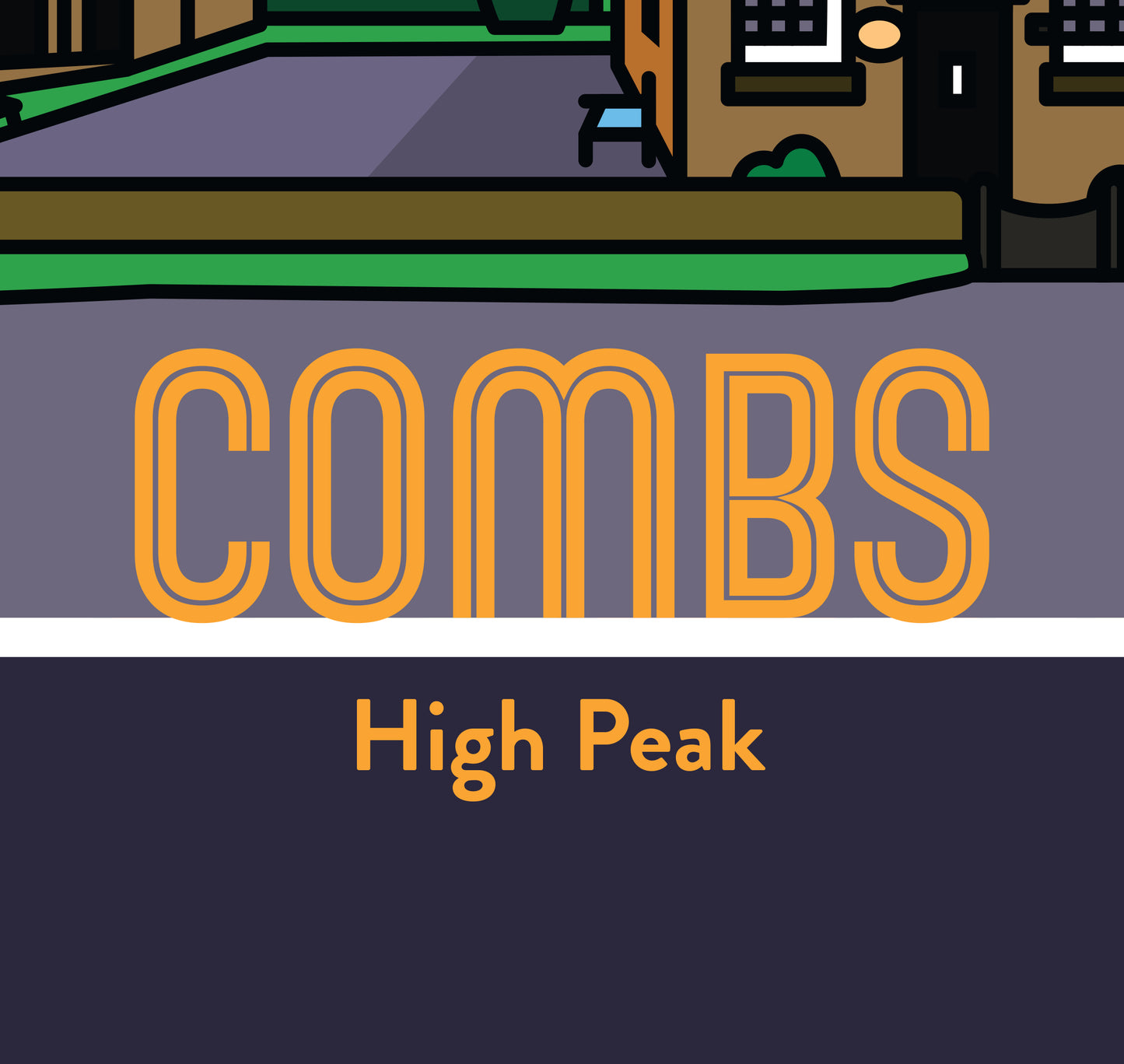 Combs High Peak Art Print | Illustrated Travel Poster