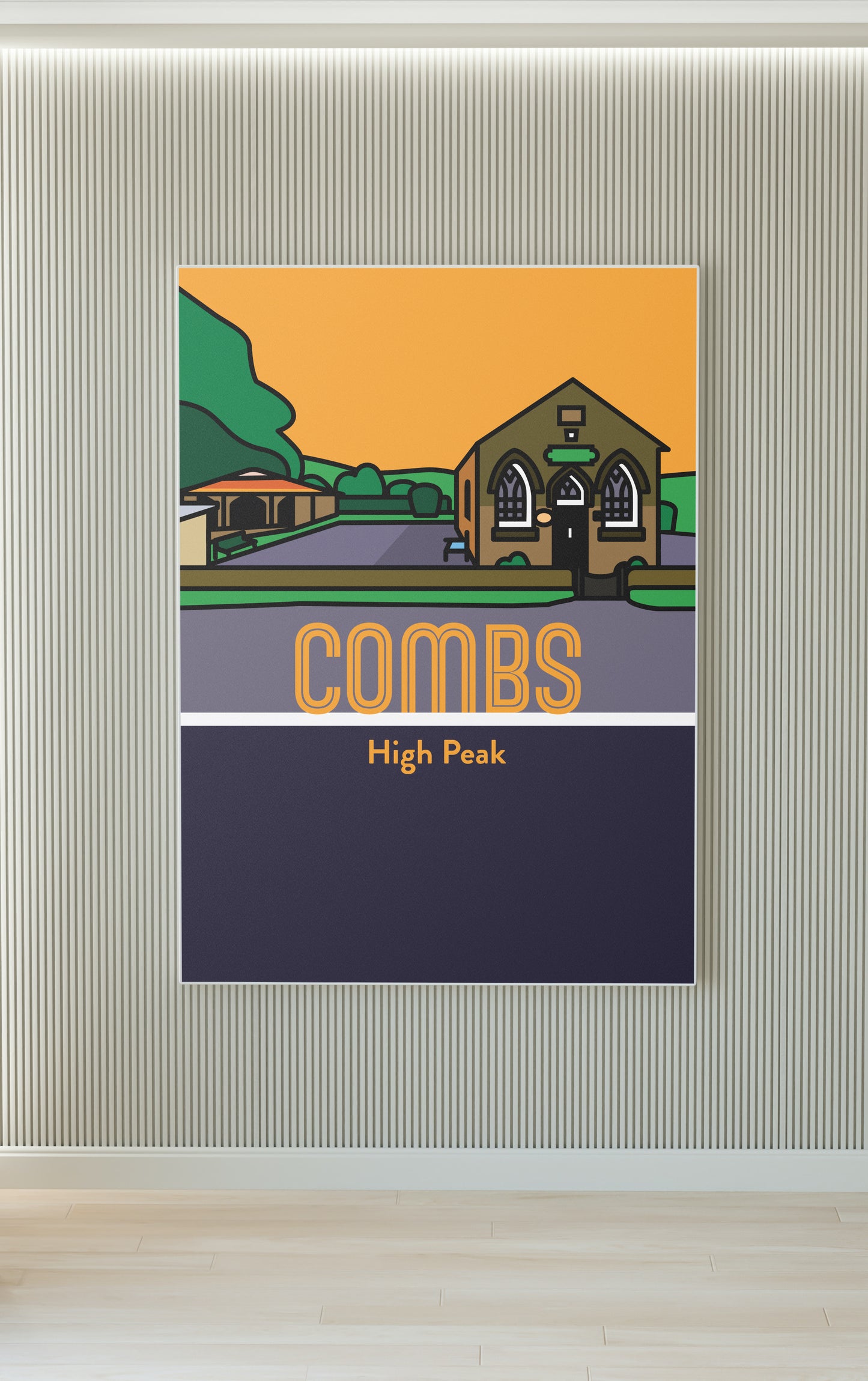 Combs High Peak Art Print | Illustrated Travel Poster