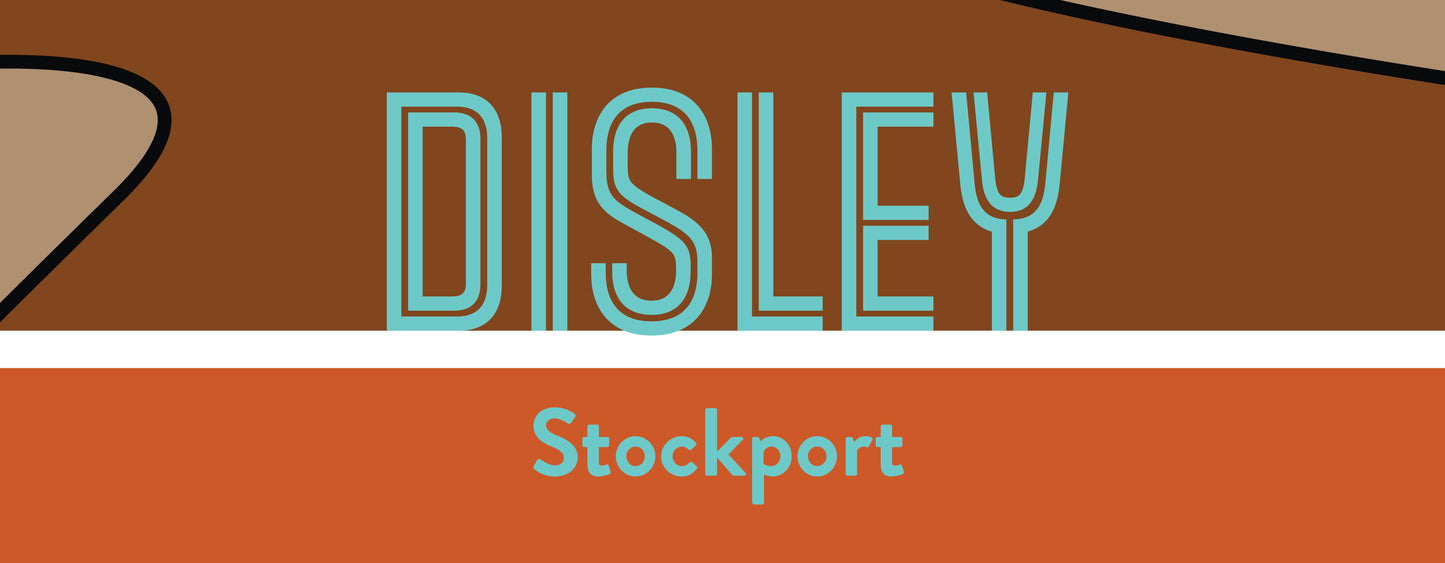 Disley Stockport Art Print | Illustrated Travel Poster