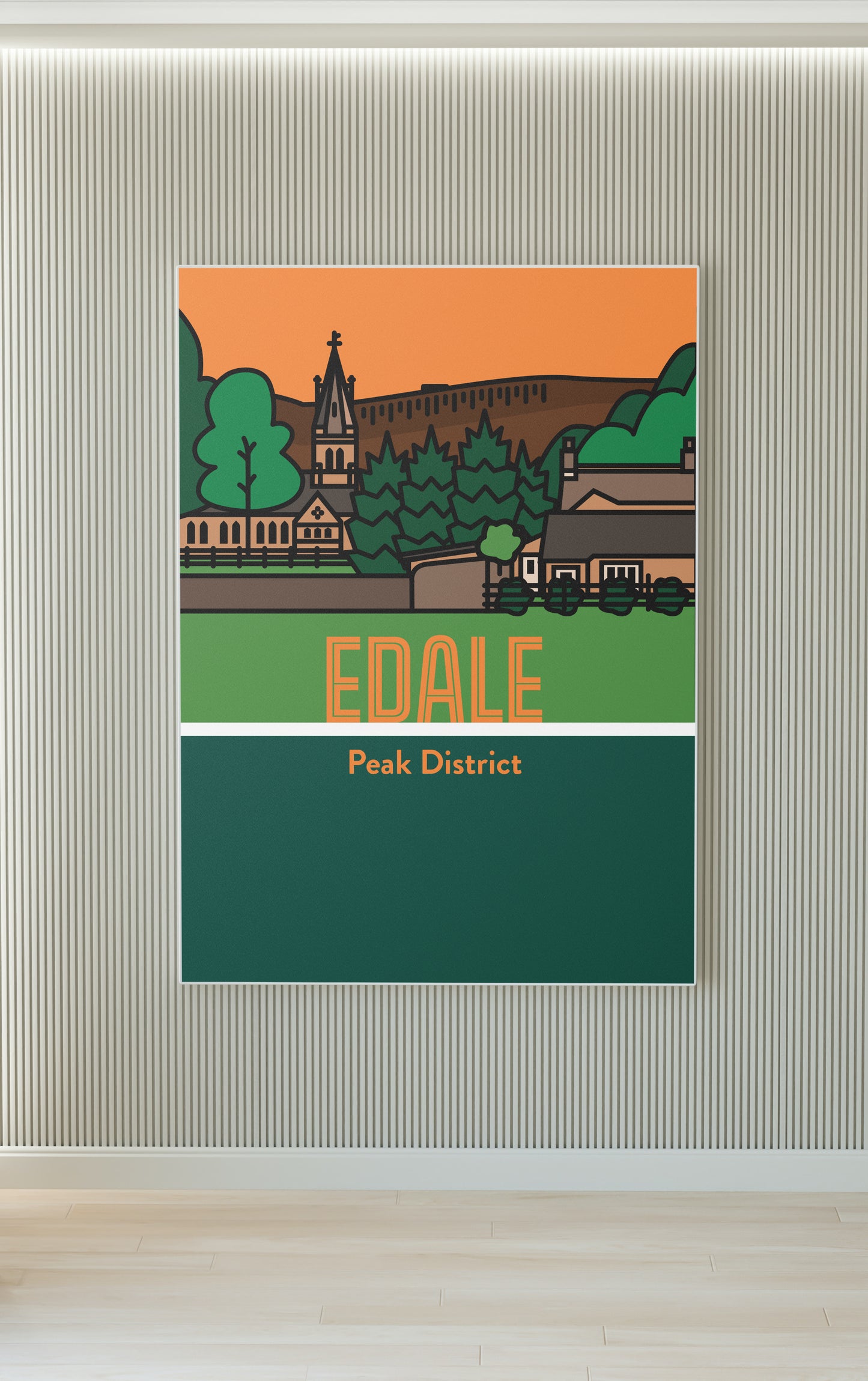 Edale Peak District Art Print | Illustrated Travel Poster