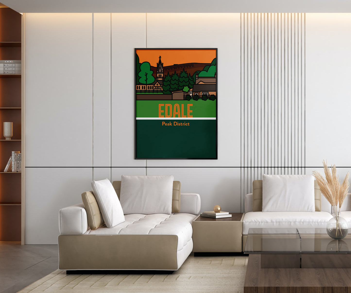 Edale Peak District Art Print | Illustrated Travel Poster