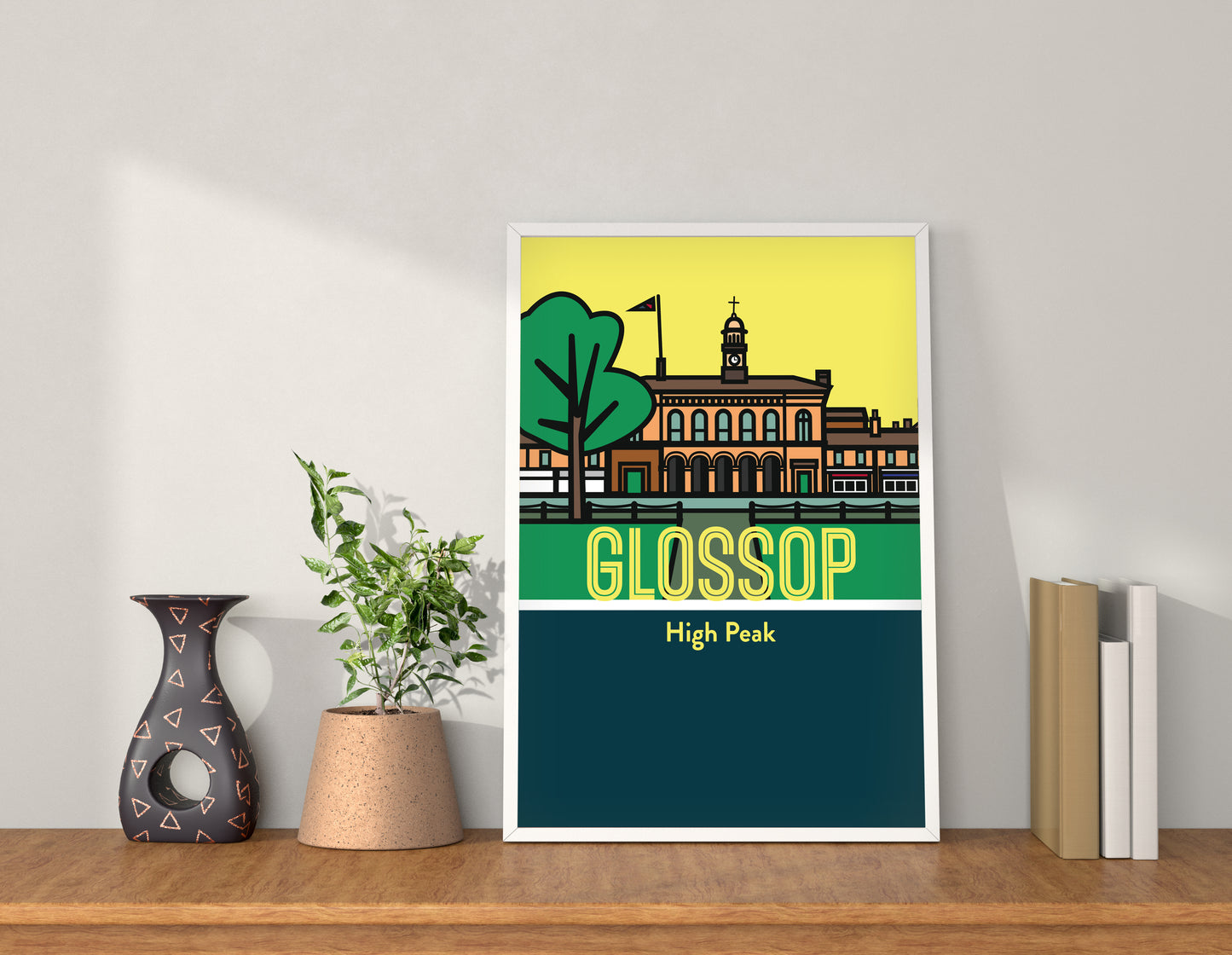 Glossop High Peak Art Print | Illustrated Travel Poster