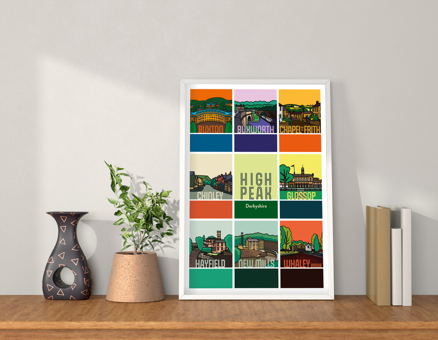 High Peak Illustrated Art Print | Derbyshire UK