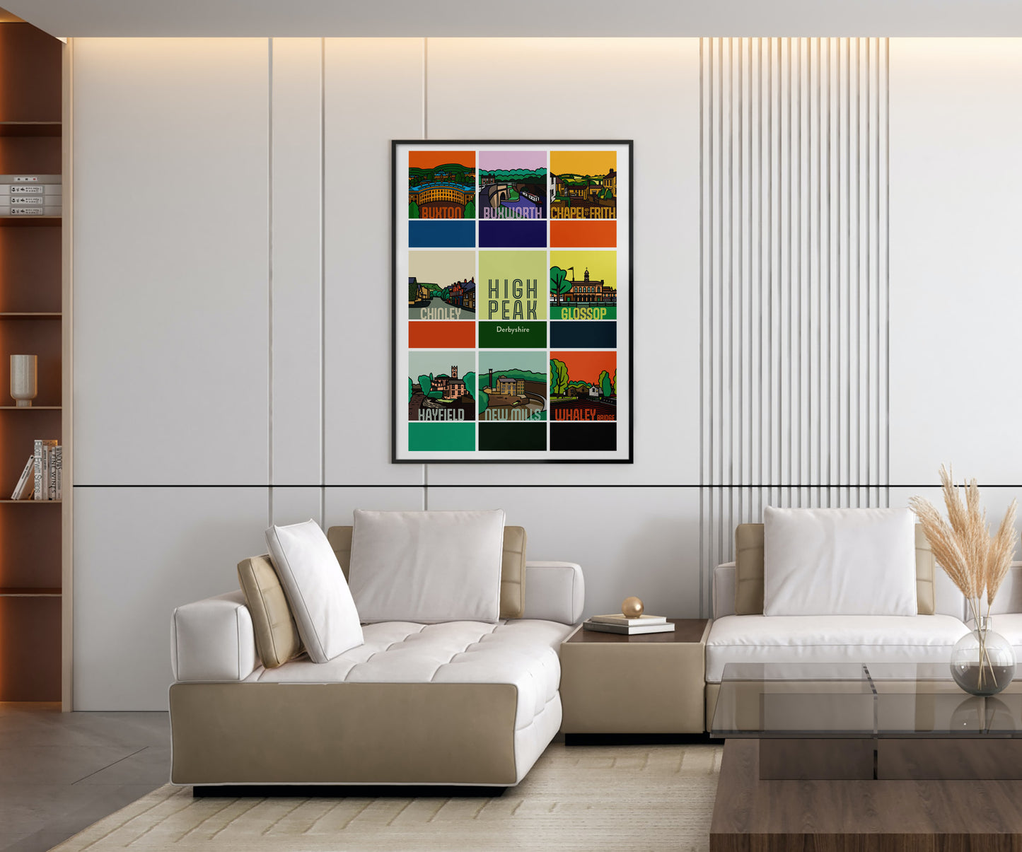 High Peak Illustrated Art Print | Derbyshire UK