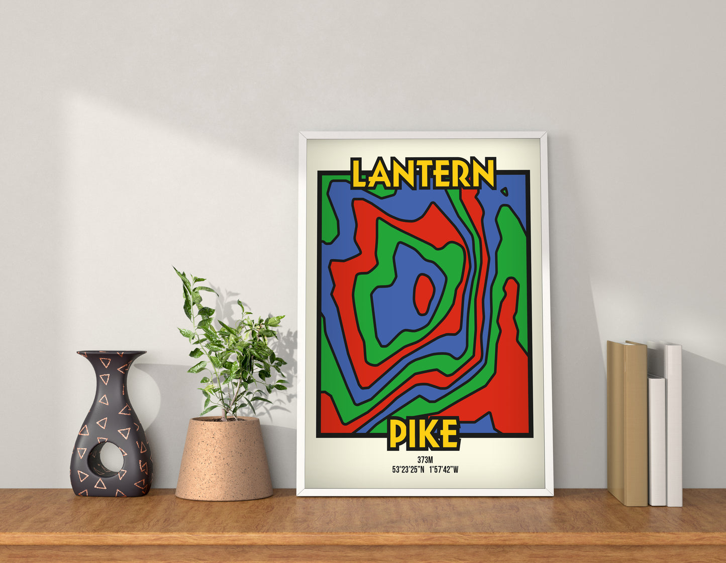 Lantern Pike High Peak Art Print | Illustrated Topographic Contour Map Poster