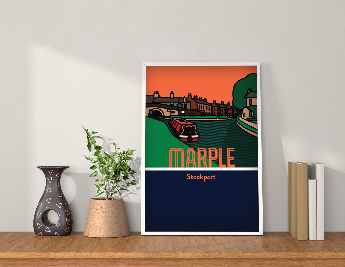 Marple Stockport Art Print | Illustrated Travel Poster