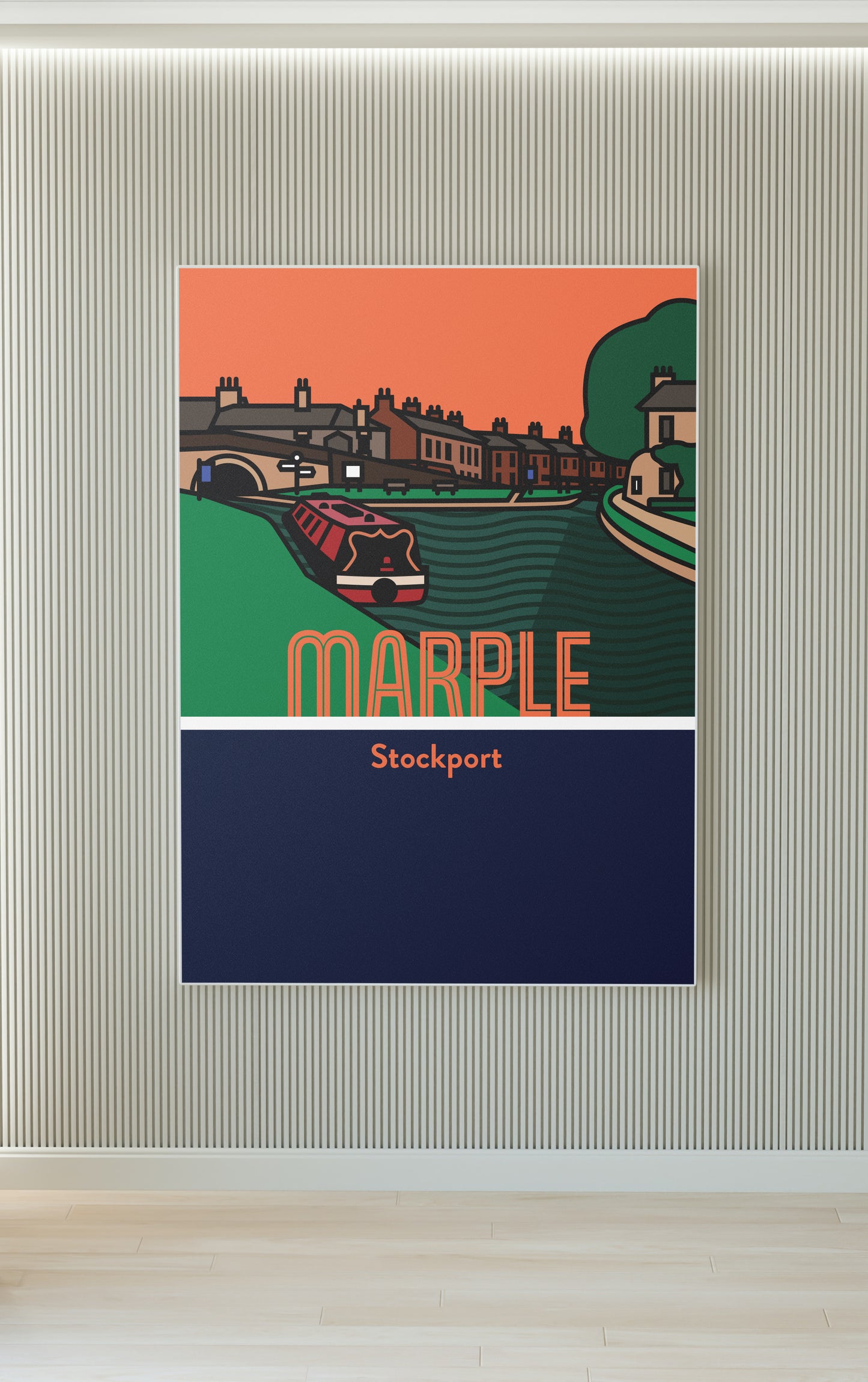 Marple Stockport Art Print | Illustrated Travel Poster