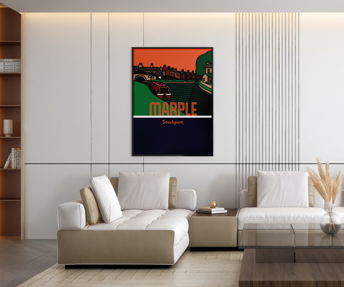 Marple Stockport Art Print | Illustrated Travel Poster