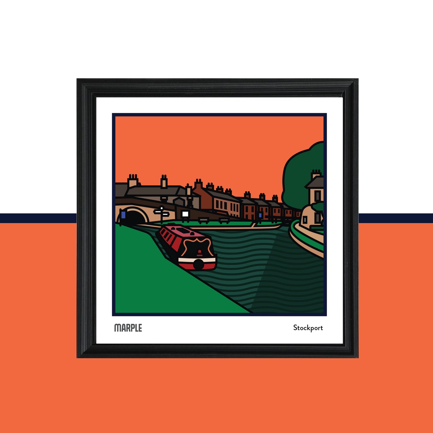 Marple Stockport Art Print | Illustrated Travel Poster