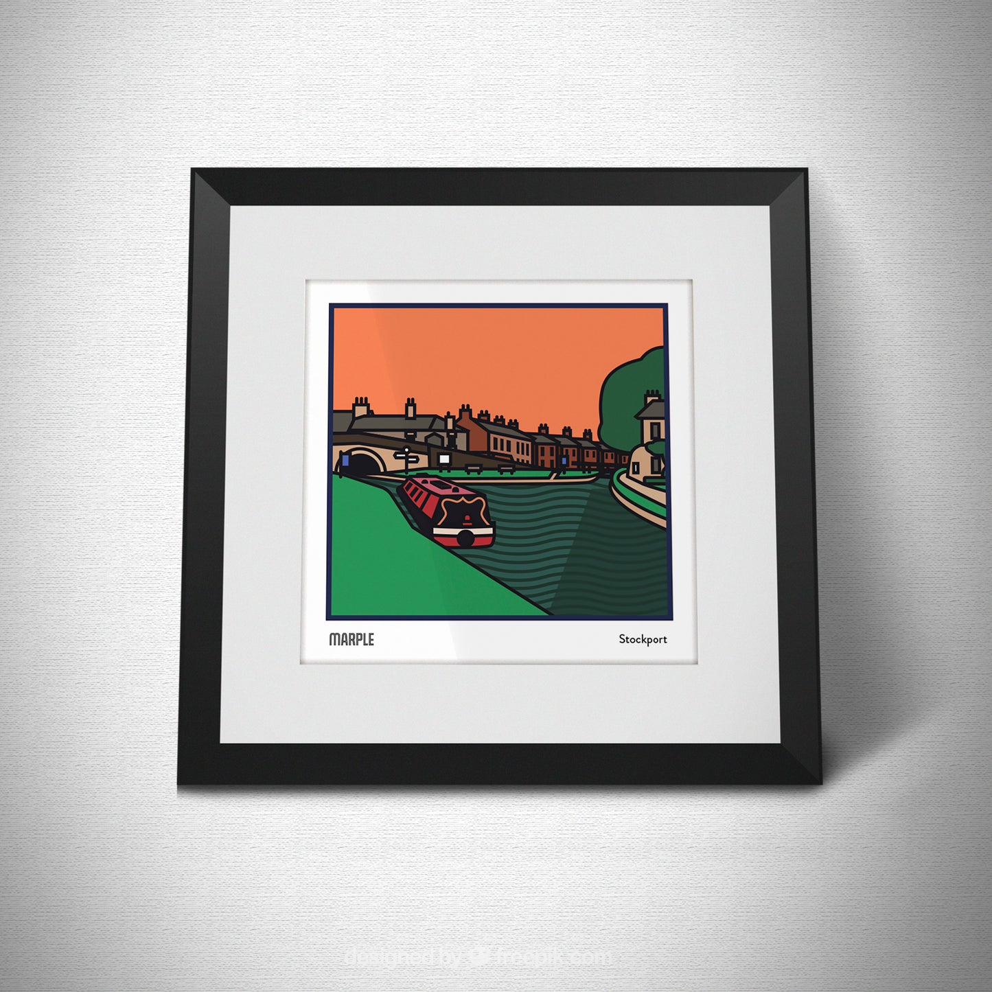 Marple Stockport Art Print | Illustrated Travel Poster