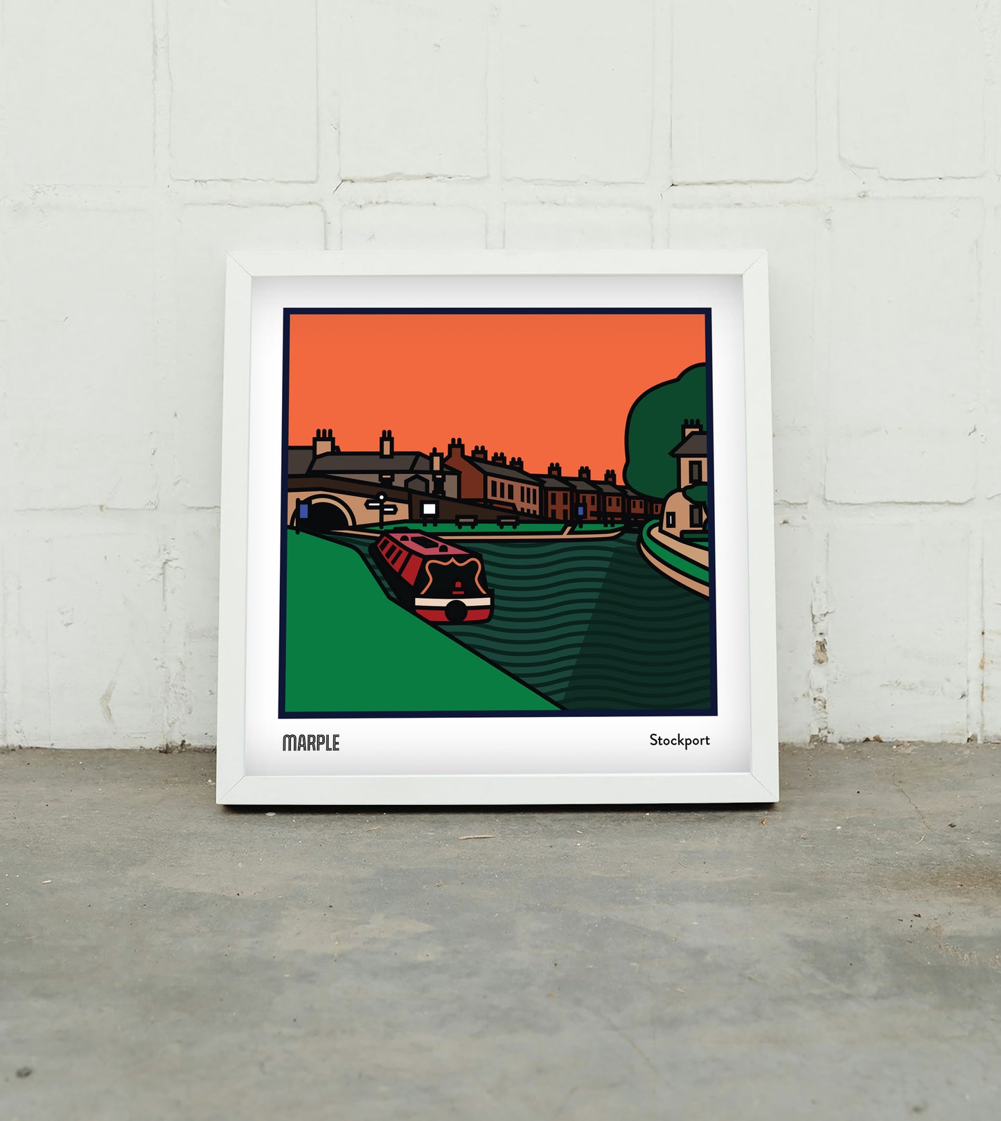 Marple Stockport Art Print | Illustrated Travel Poster