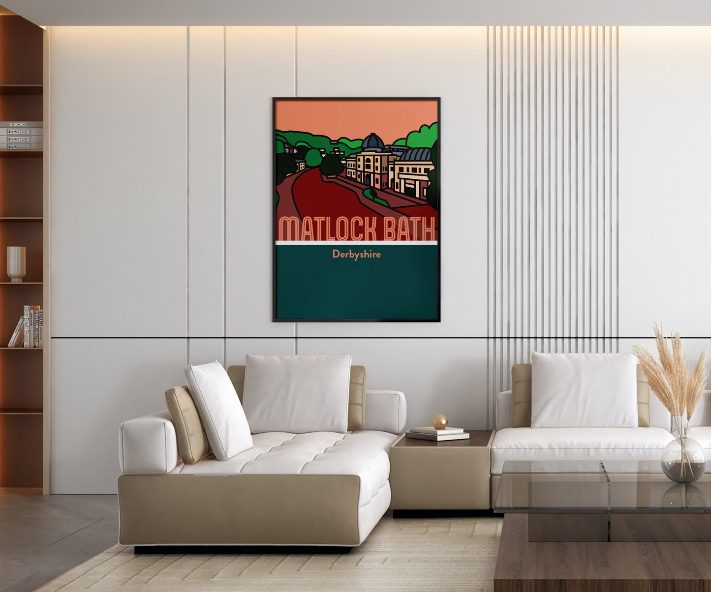 Matlock Bath Derbyshire Dales Art Print | Illustrated Travel Poster