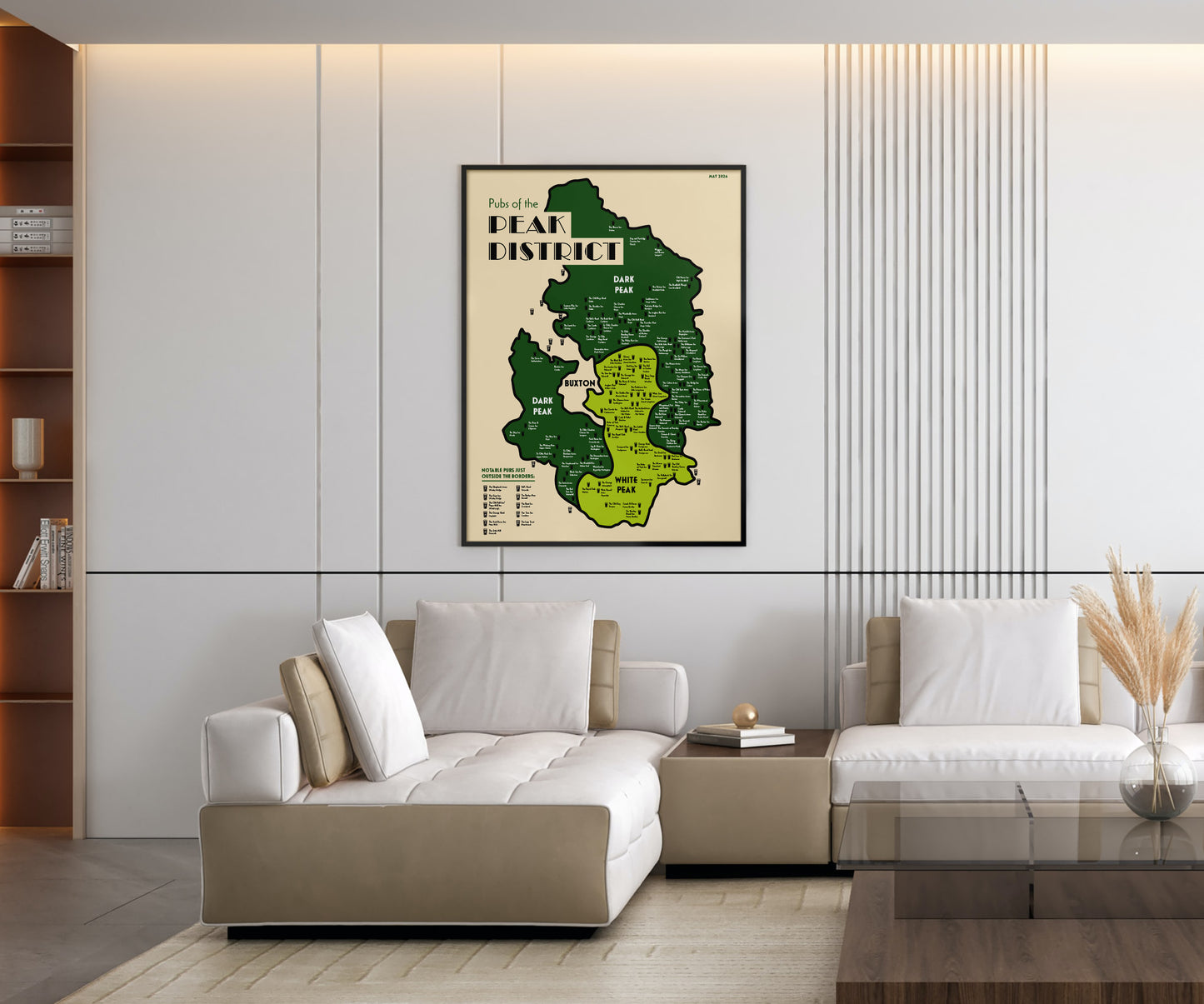 Pubs of the Peak District | Illustrated Art Print Map