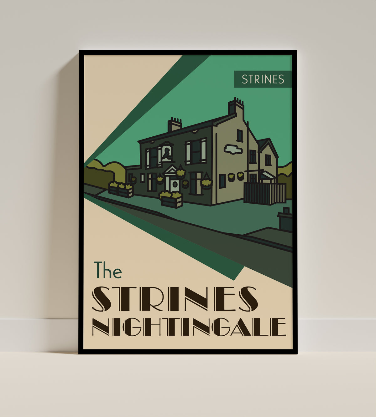 The Strines Nightingale, Strines, Marple, Stockport Illustrated Pub Poster