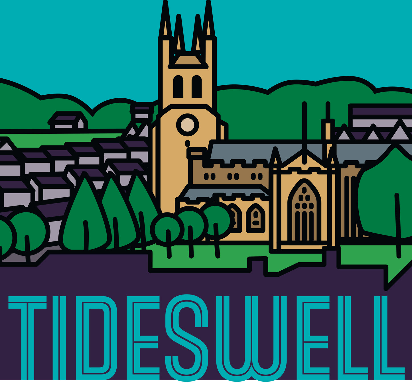 Tideswell Derbyshire Peak District | Travel Wall Art Poster Gift