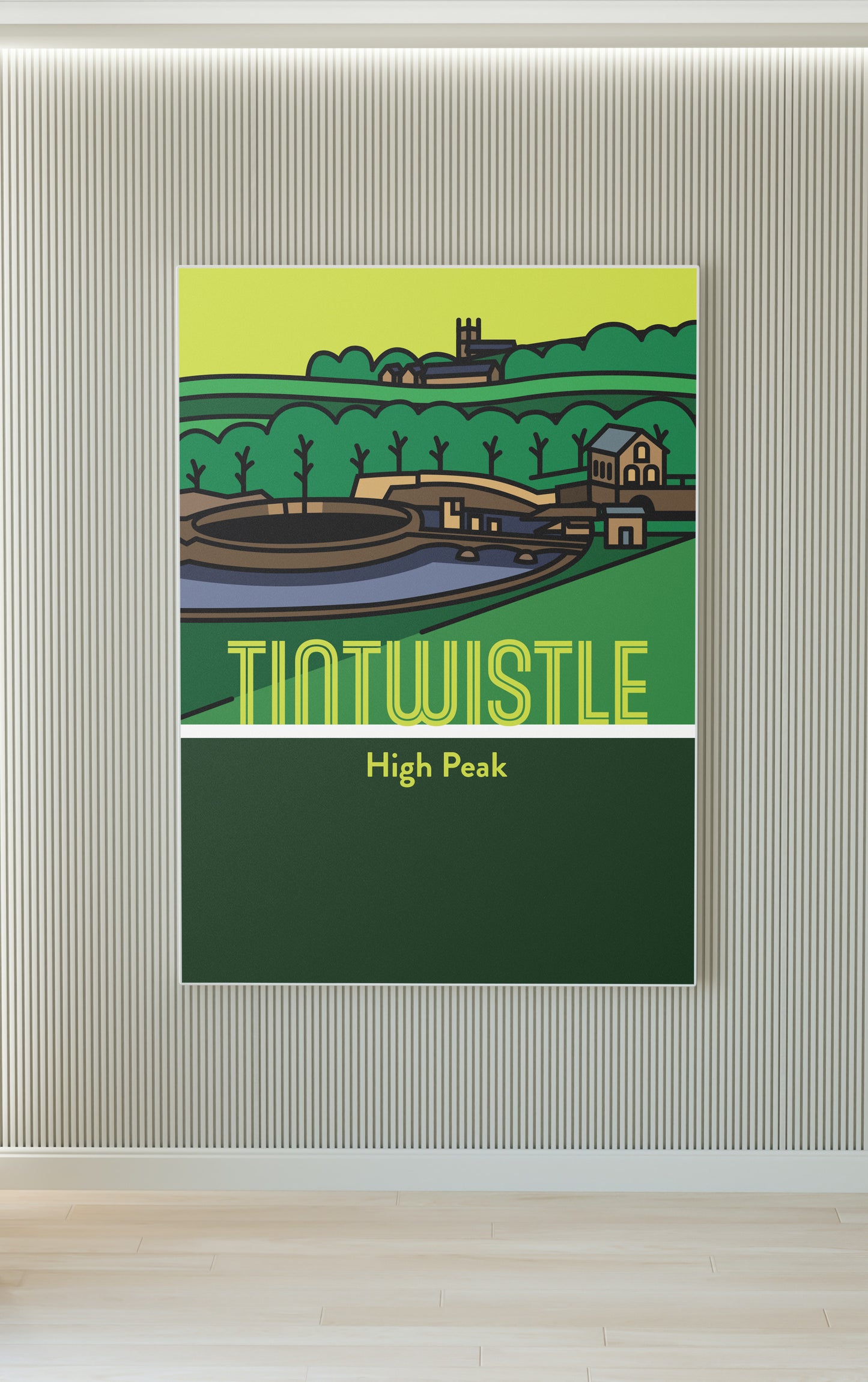 Tintwistle High Peak Art Print | Illustrated Travel Poster