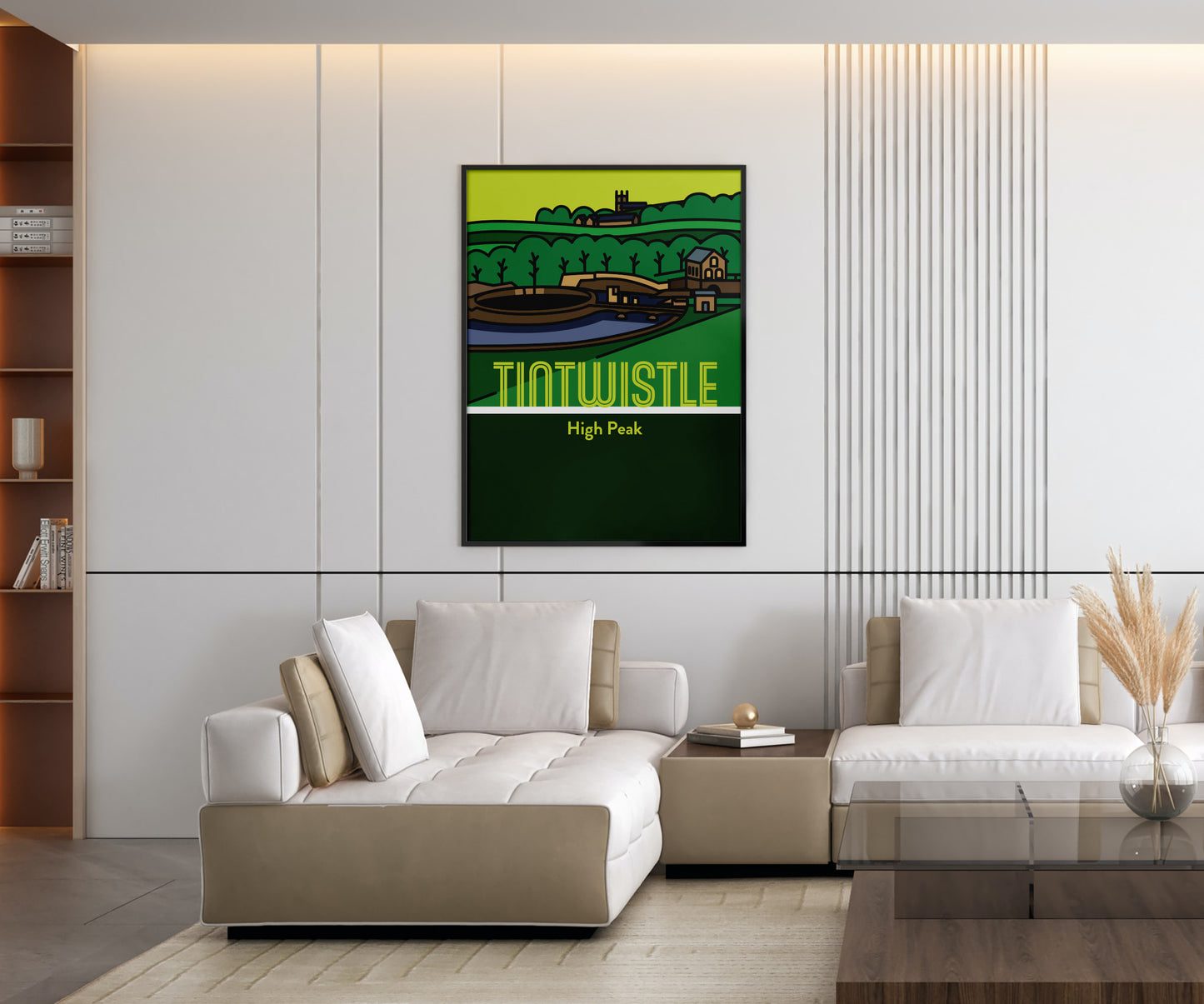 Tintwistle High Peak Art Print | Illustrated Travel Poster