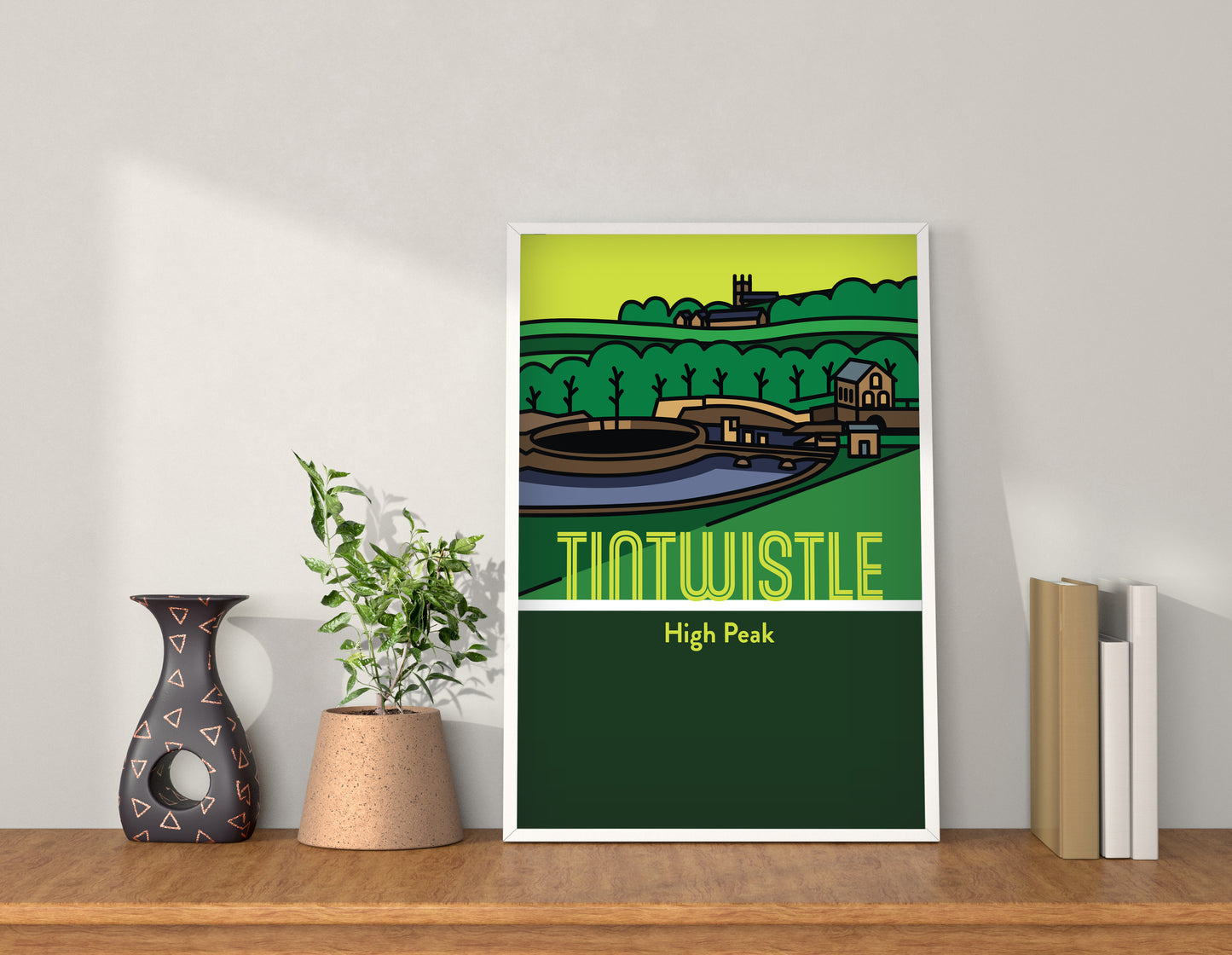 Tintwistle High Peak Art Print | Illustrated Travel Poster