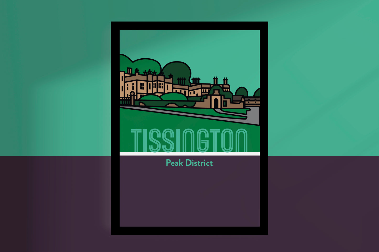 Tissington Peak District Art Print | Illustrated Travel Poster