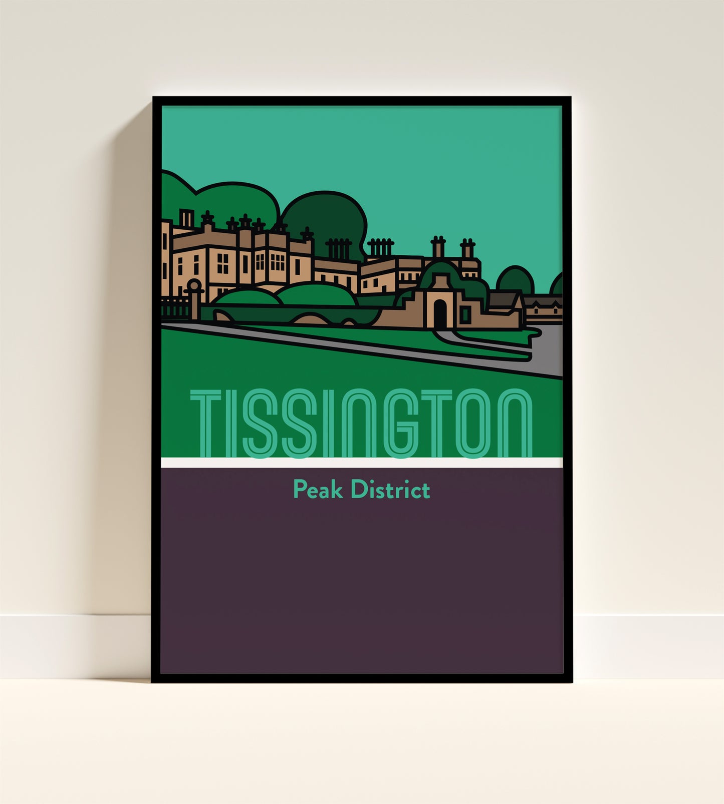 Tissington Peak District Art Print | Illustrated Travel Poster