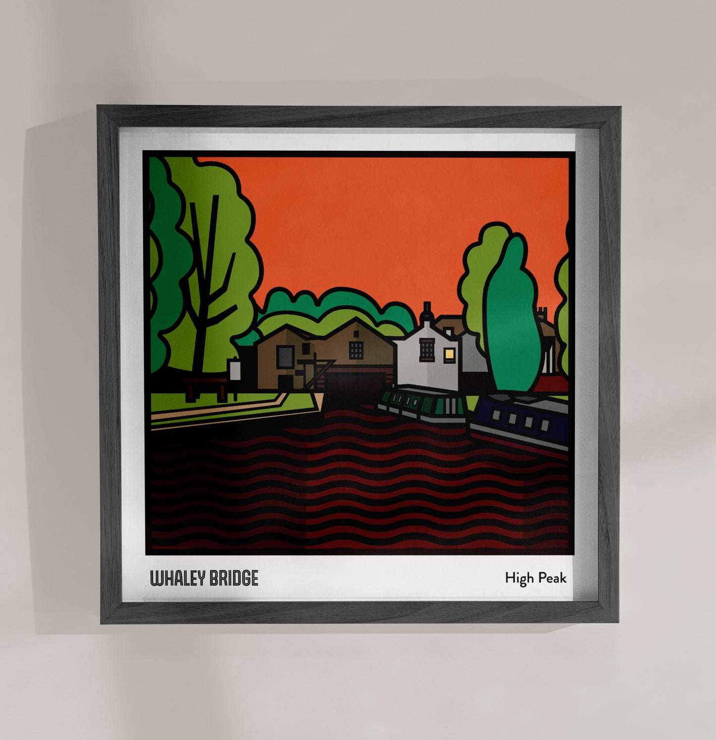 Whaley Bridge High Peak Art Print | Illustrated Travel Poster