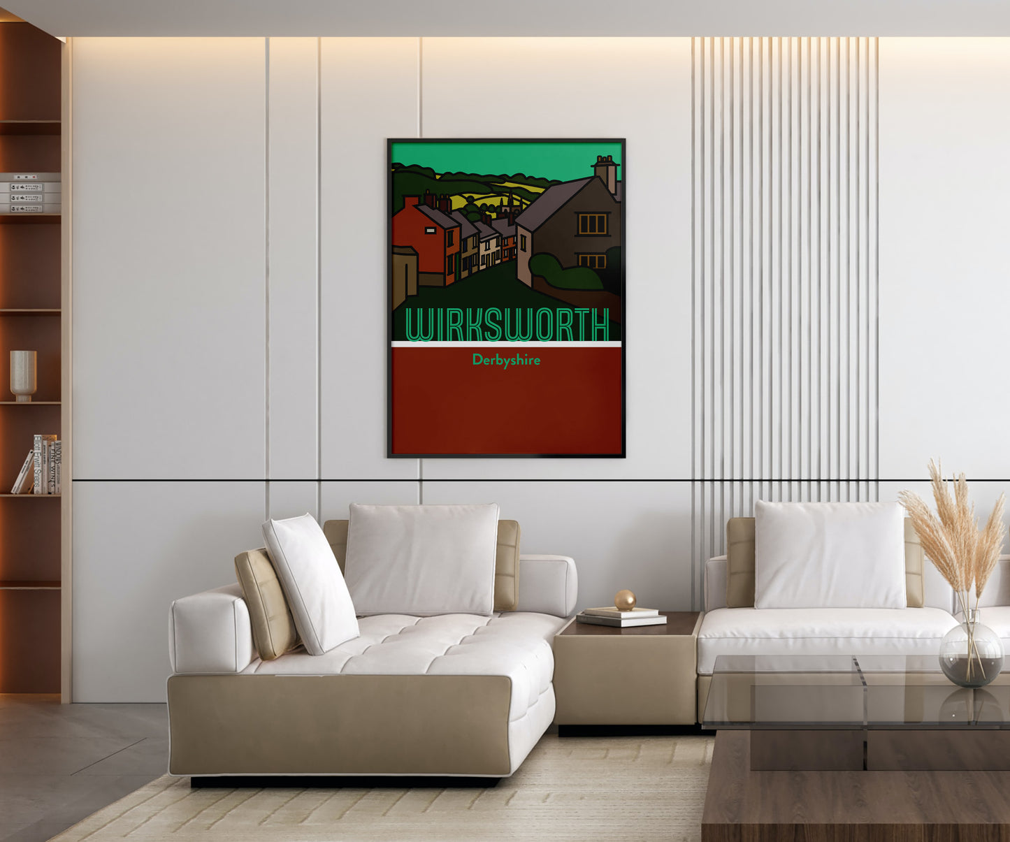 Wirksworth Derbyshire Dales Art Print | Illustrated Travel Poster